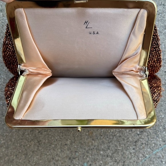 HL Harry Levine Vintage 70's Shoulder Bag/clutch metallic - Picture 4 of 11